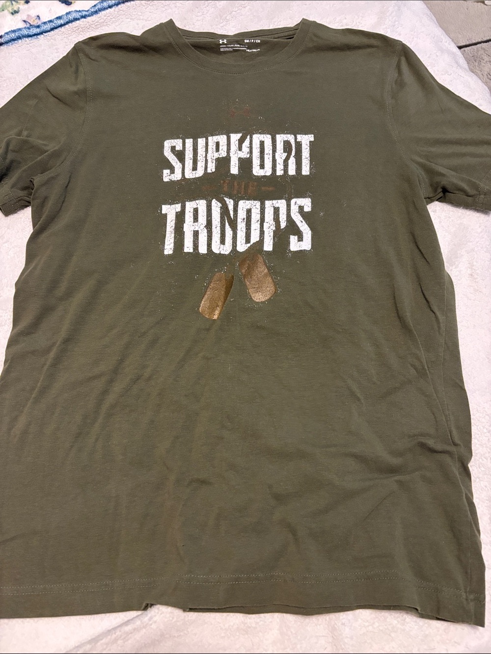 Under Armour Olive Green Crew Neck Tee